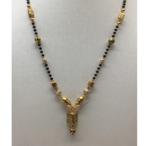 22kt antique singl line mangalsutra dokiya
