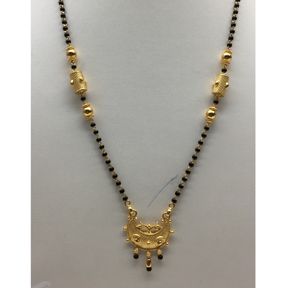22kt antique singal line  mangalsutra dokiya