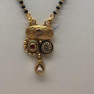 916 gold antique singal line mangalsutra dokiya