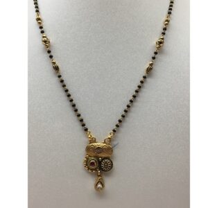 916 gold antique singal line mangalsutra dokiya
