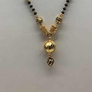 22kt antique Singal line mangalsutra dokiya