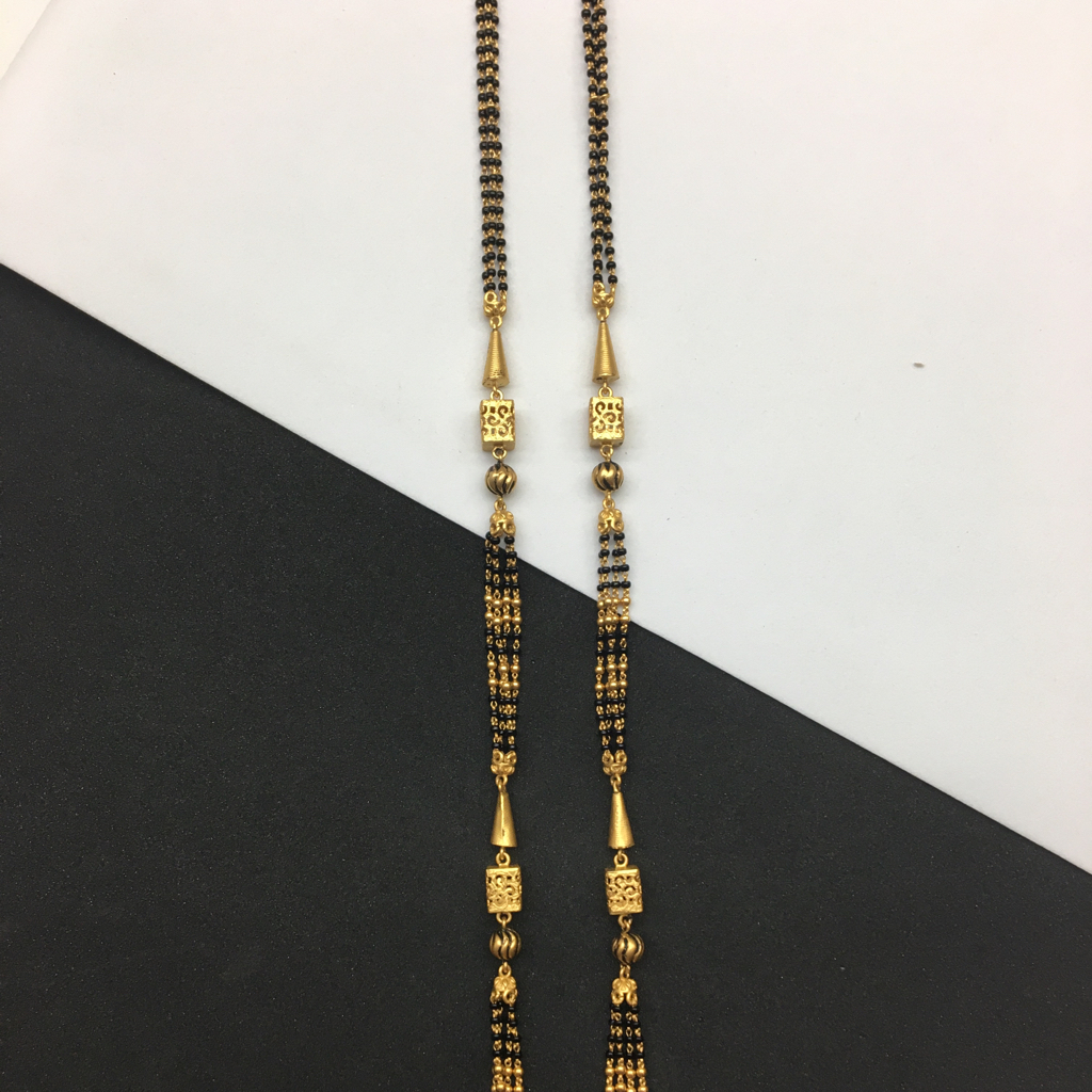 22kt 4 line antique mangalsutra ser