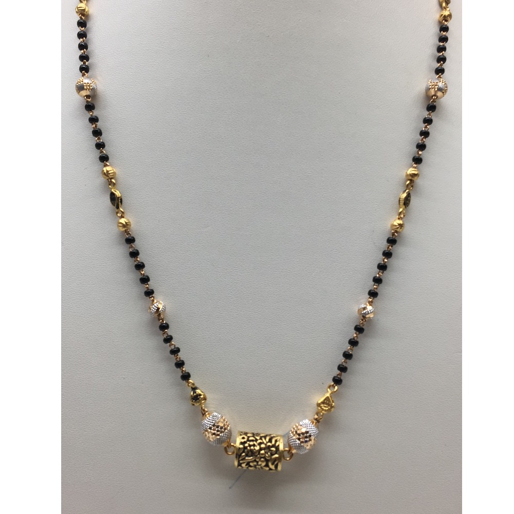 22kt antique cnc mangalsutra dokiya