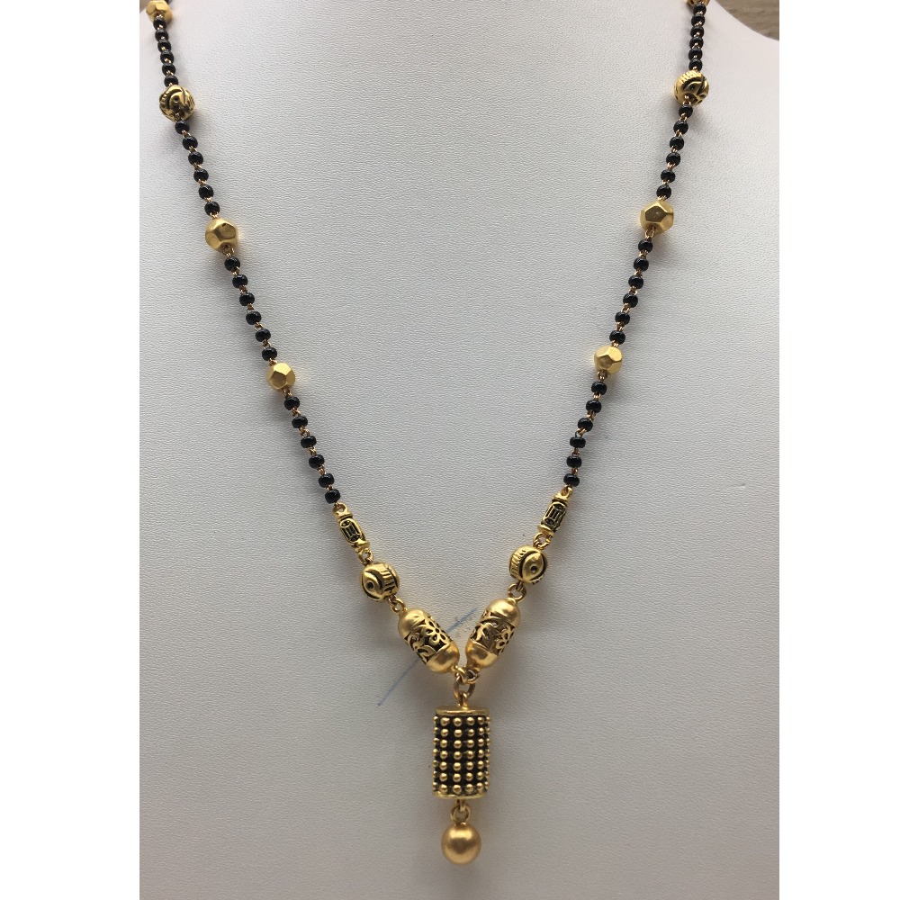 22kt antique singal line mangalsutra dokiya