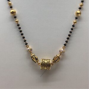 22kt antique singal line mangalsutra dokiya