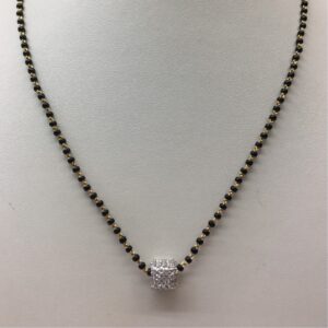 916 gold singal line  cz mangalsutra dokiya