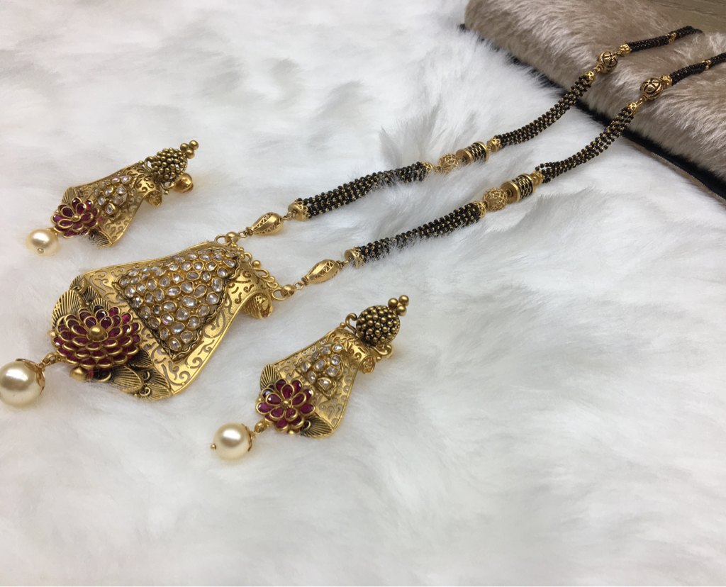 22kt exquisitely made moissanite mangalsutra