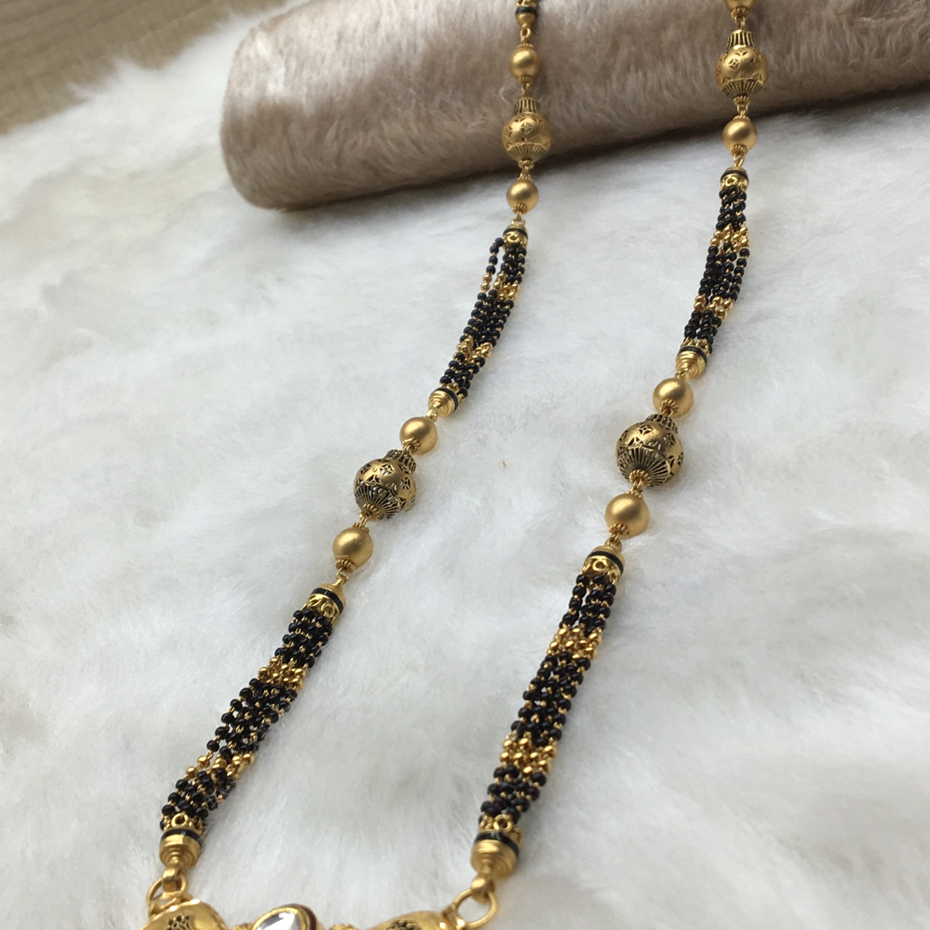 22ct latest antique mangalsutra for bride - Image 3