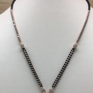 18CT ROSEGOLD HEART SHAPE MANGALSUTRA DOKIYA