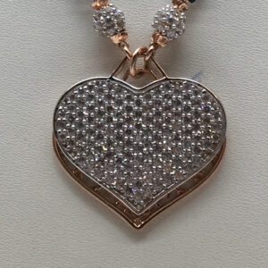 18CT ROSEGOLD HEART SHAPE MANGALSUTRA DOKIYA