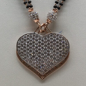 18CT ROSEGOLD HEARTSHAPE MANGALSUTRA DOKIYA