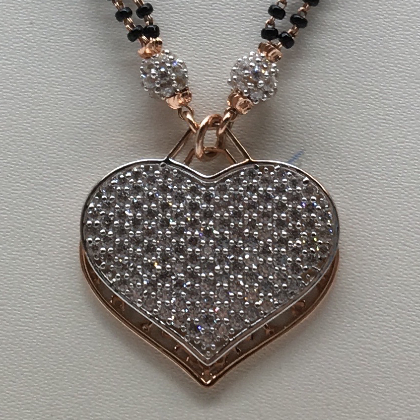 18CT ROSEGOLD HEARTSHAPE MANGALSUTRA DOKIYA