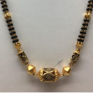 22kt antique design mangalsutra dokiya