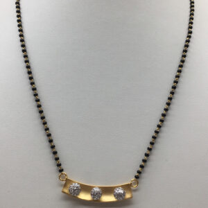 916 gold cz mangalsutra dokiya