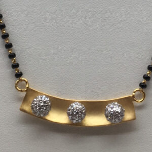 916 gold cz mangalsutra dokiya