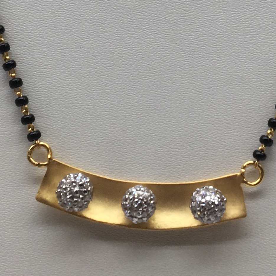 916 gold cz mangalsutra dokiya