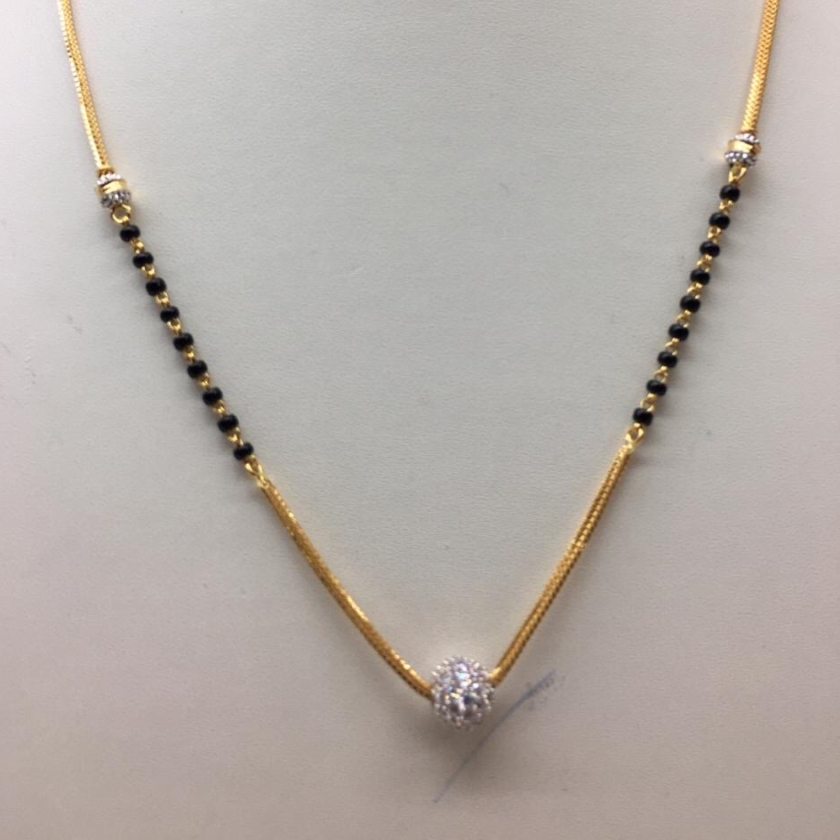 22ct gold cz mangalsutra