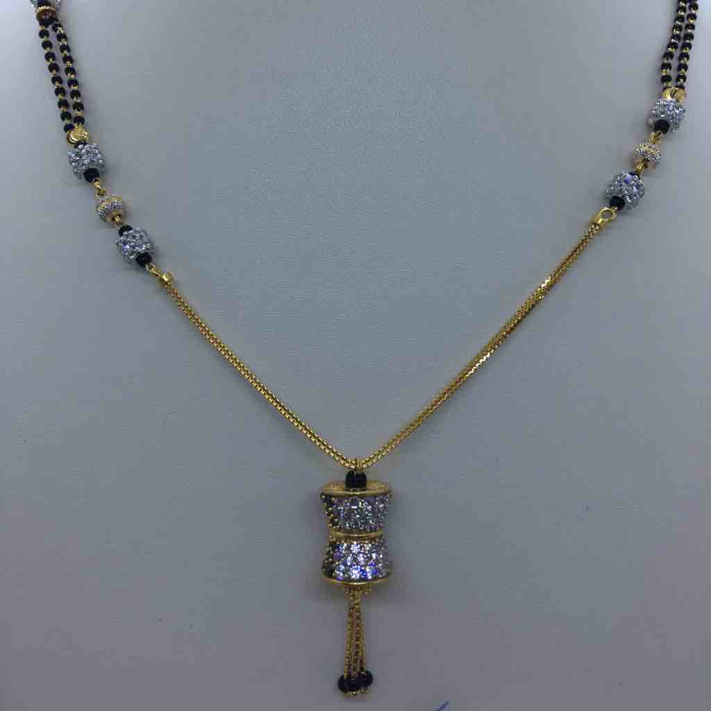 916 Gold CZ FANCY MANGALSUTRA DOKIA