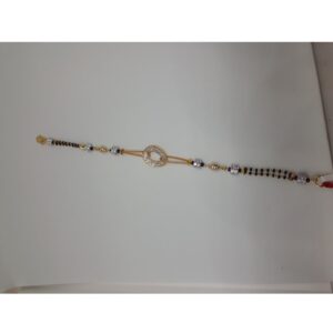 916 Gold CZ Fancy Mangalsutra Bracelet IO-B008