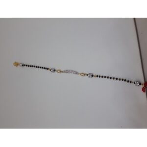 22KT Gold CZ Light Weight Mangalsutra Bracelet IO-B007