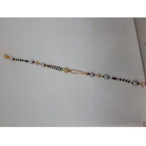 916 Gold CZ Light Weight Mangalsutra Bracelet IO-B005