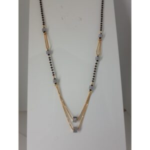 916 Gold CZ Light Weight Mangalsutra IO-029