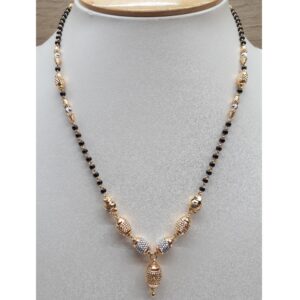 22Kt Gold Fancy Vertical Mangalsutra Dokia IO-N008