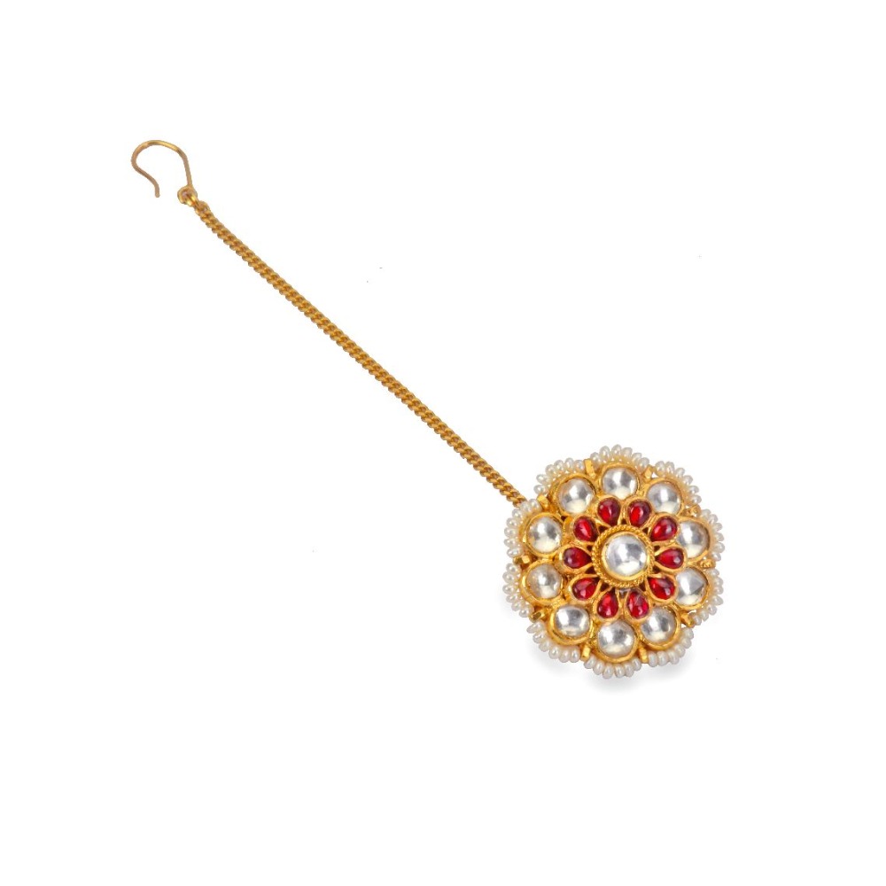 925 silver gold plating with khakho moti tika