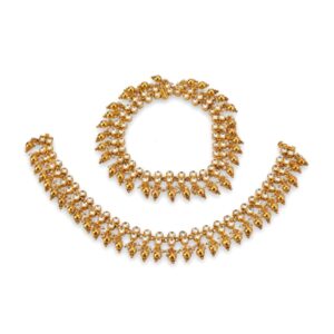 925 silver dazzling pair of khakho moti payal