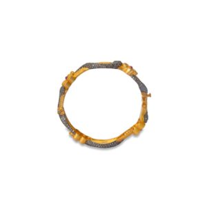925 silver floral patterns with un cut diamond bracelet