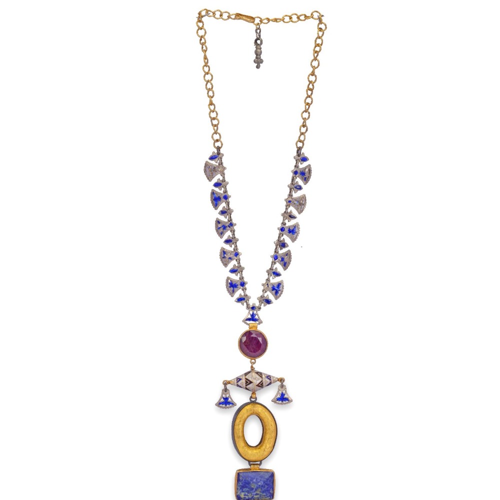 925 silver lapis lazuli stone pendant