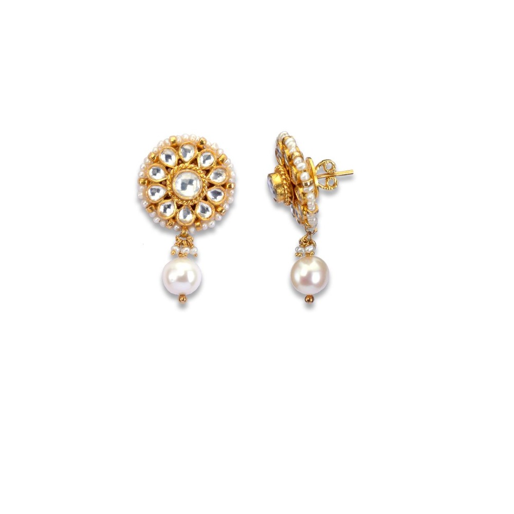 925 silver cultured pearls & khakho moti pendant set