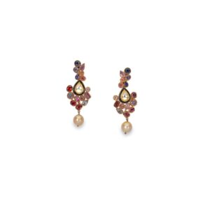 925 silver meenakari earring with south sea pearl