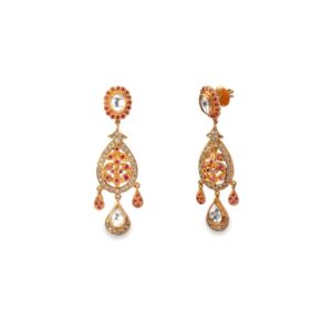 925 silver swarovski diamond earring with ruby stone