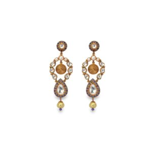 925 silver blue sapphire with pearl earring