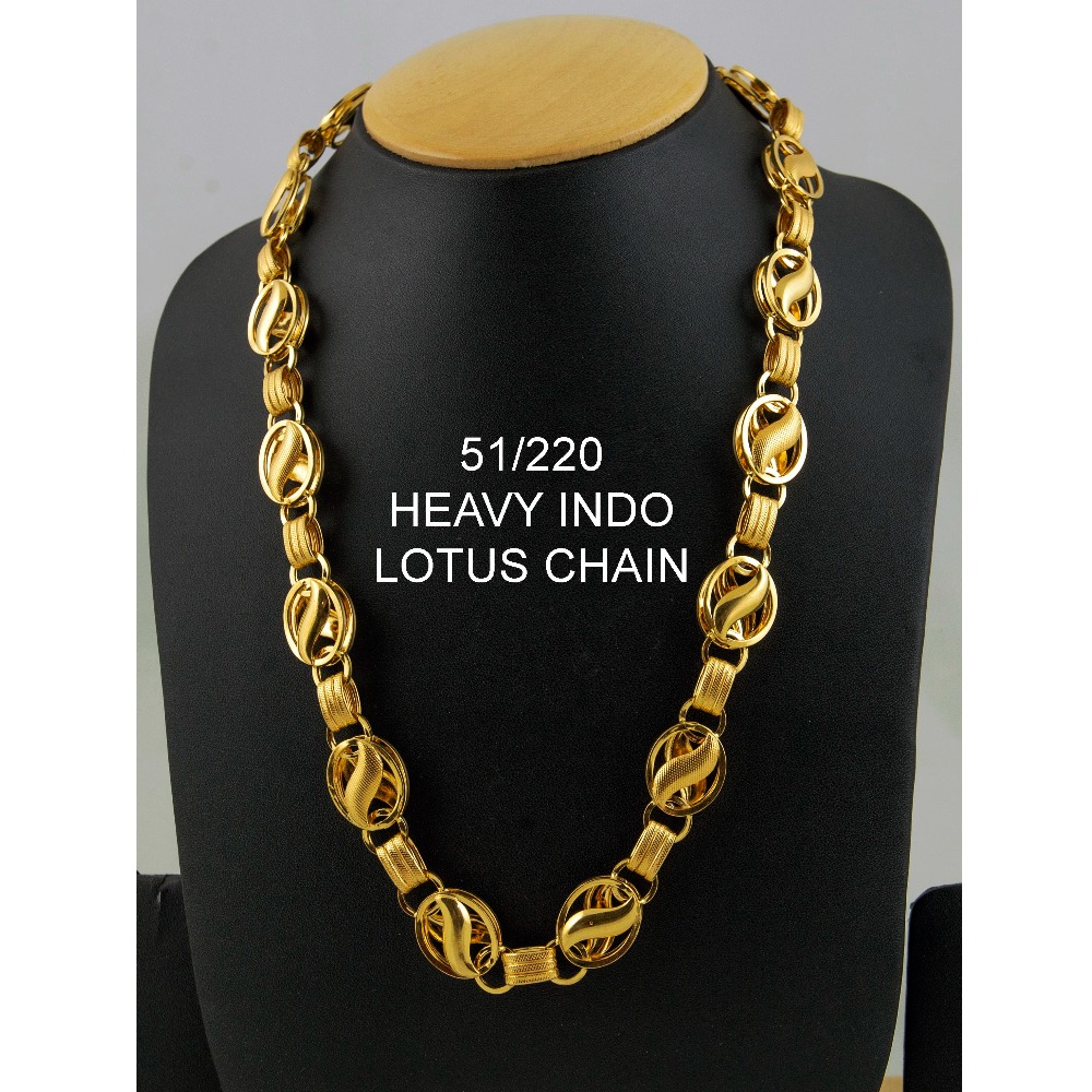 22kt gold heavy indo lotus chain ml-c03 - Image 3