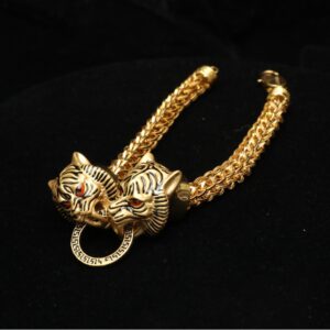 916 Gold Lion Design Lucky Bracelet For Men ML-B003
