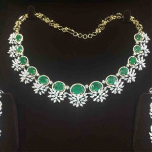 14K / 585 Gold Diamond Ladies handmade Necklace Set