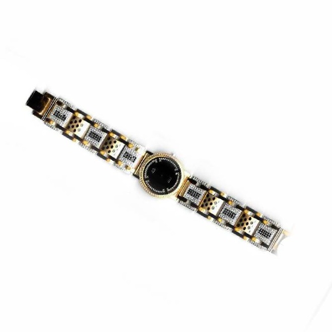 Gold with diamond design watch
