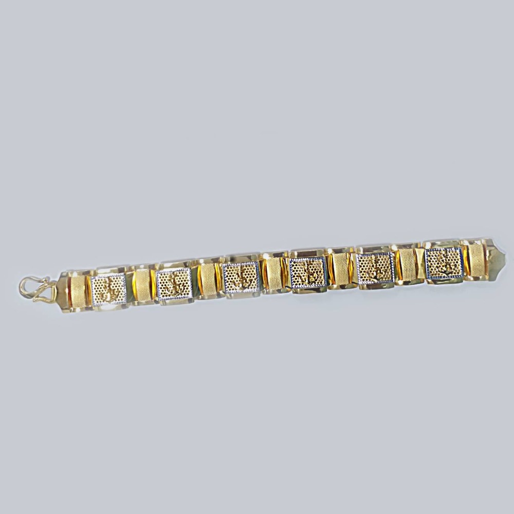 916 gold plain design bracelet for gents