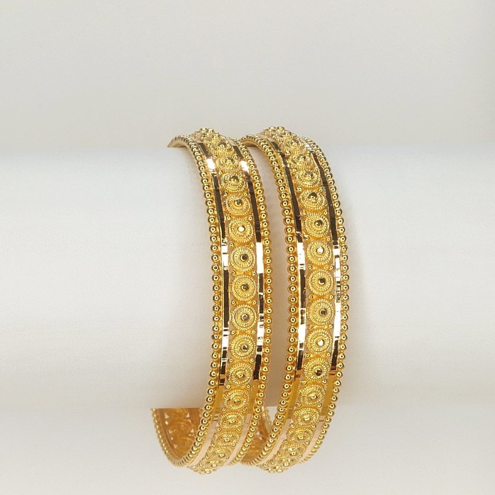 916 Gold Hallmark Kalkati Bangles