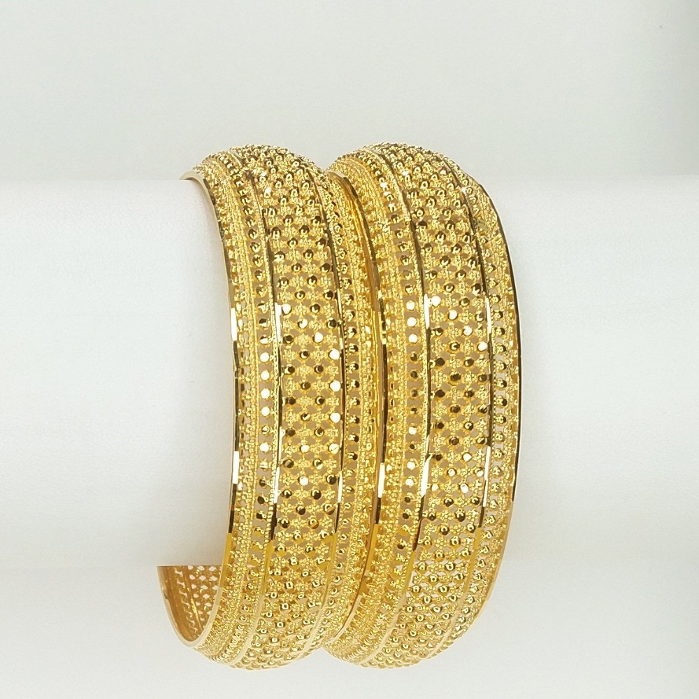 22KT Gold Hallmarked Kalkati Bangles