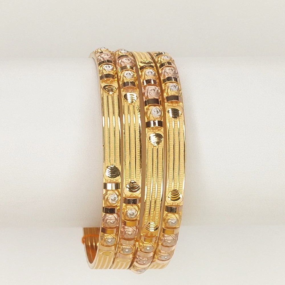 916 Gold Hallmarked 4 Pcs Bangles