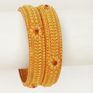916 gold Hallmark rhodium bangle