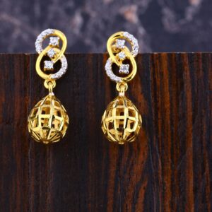 22CT Gold Cz Women's Stylish Hallmark  Jhummar Earring LFE363