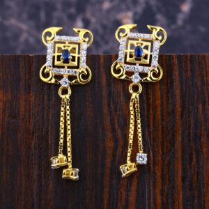 22CT Gold Cz Women's Exclusive Hallmark  Jhummar Earring LFE360