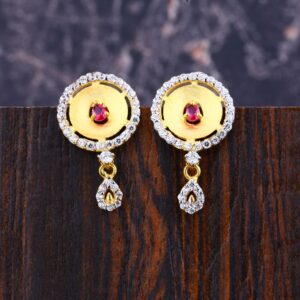 22CT Gold Cz Women's Hallmark  Jhummar Earring LFE356