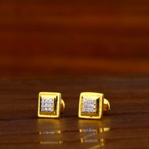 22CT Gold CZ Hallmark Gorgeous Ladies Tops Earrings LTE304