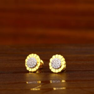22CT Gold CZ Hallmark Exclusive Ladies Tops Earrings LTE306