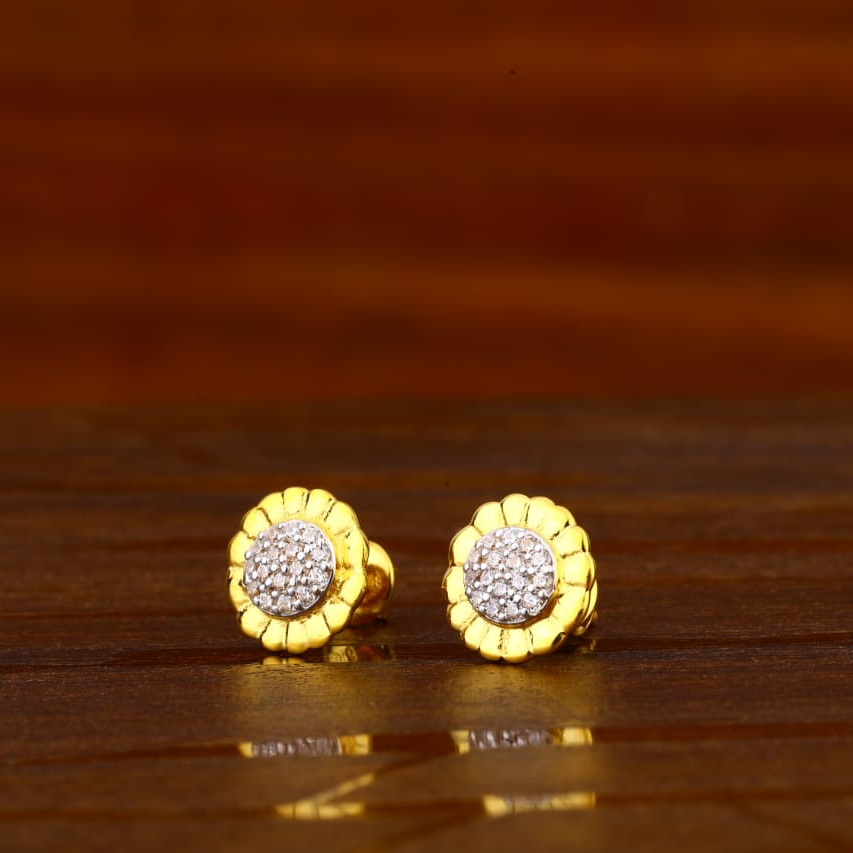 22CT Gold CZ Hallmark Exclusive Ladies Tops Earrings LTE306